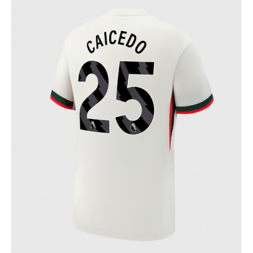 Moški Nogometni dresi Chelsea Moises Caicedo #25 Gostujoči 2025-26 Kratek Rokav